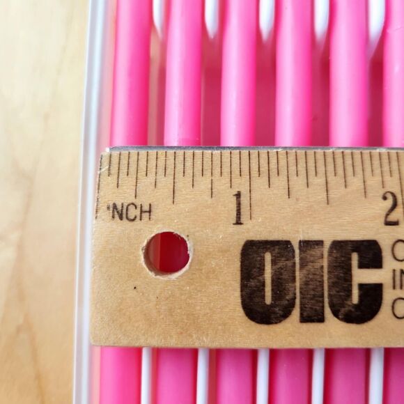 Vintage Colonial Candles of Cape Cod 12 x Pink 15" Flower Tapers Long Skinny - Picture 7 of 7